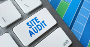 Computer key that says site audit