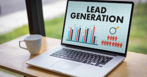 laptop that says lead generation