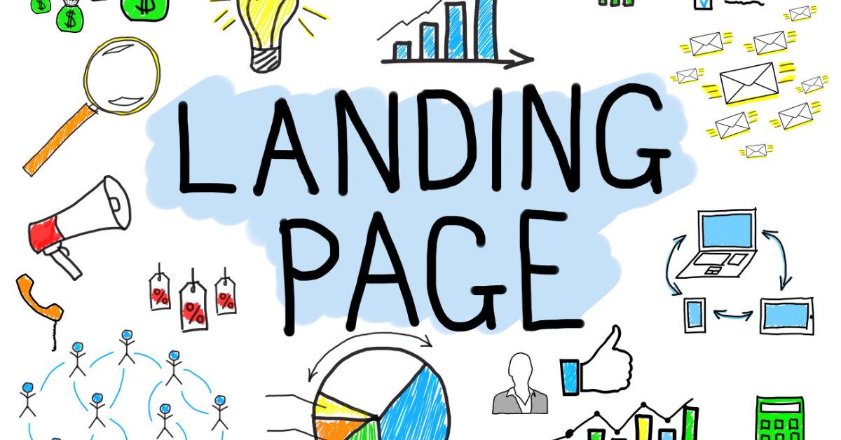 poster that says landing page
