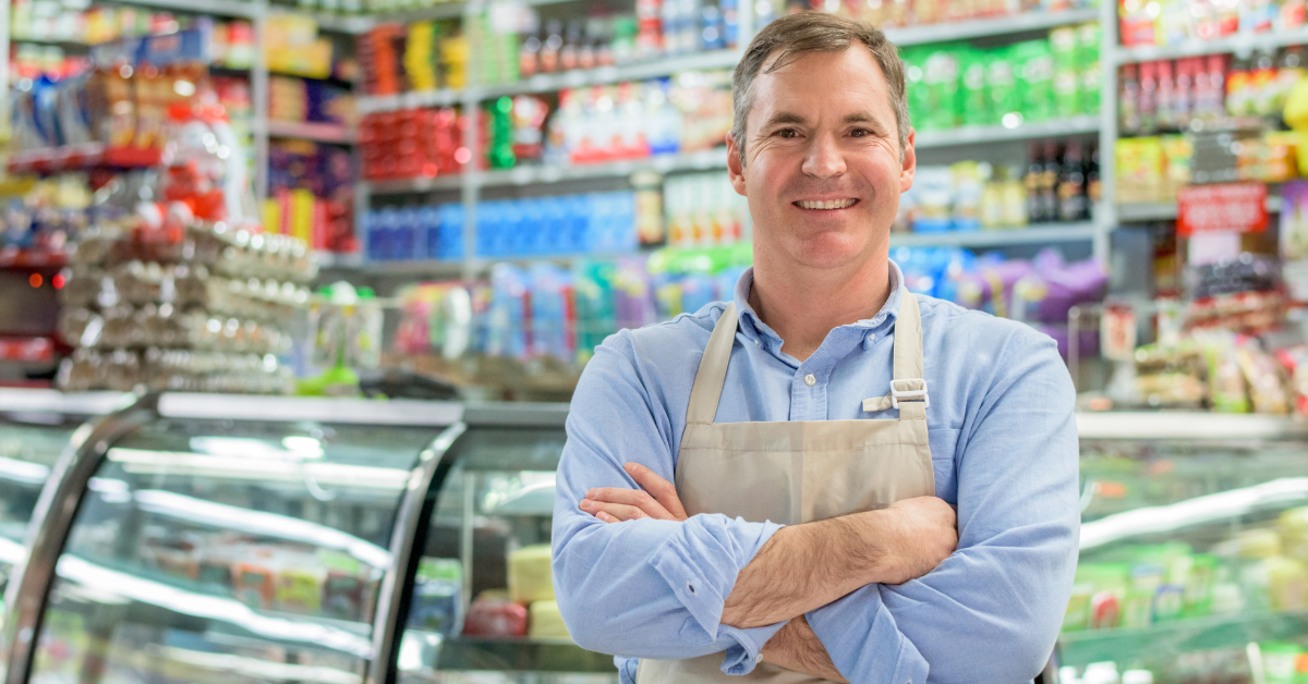 photo of a small business owner inside of his business