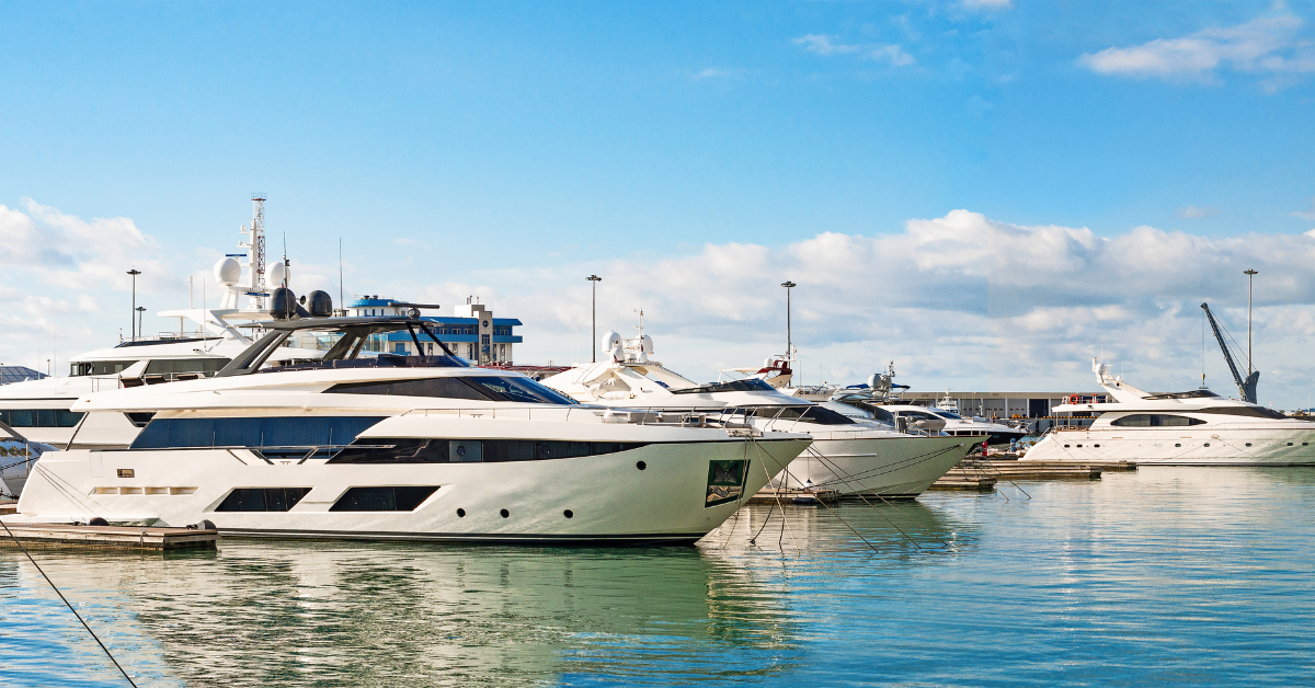 A bay filled with yachts