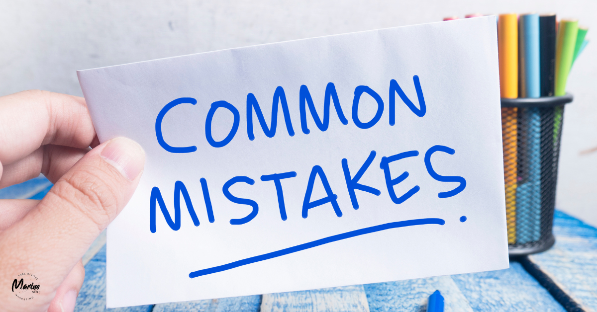 A signs saying, "common mistakes"