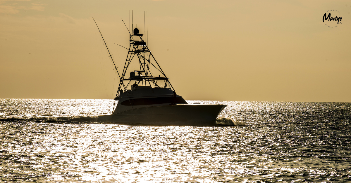 Charter fishing boat at sunrise