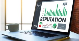 computer that shows a business's reputation